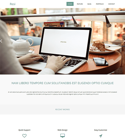 Resi – Free bootstrap HTML template